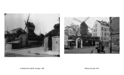 Le Moulin de la Galette, rue Lepic, 1899
	/ Moulin, rue Lepic, 1997